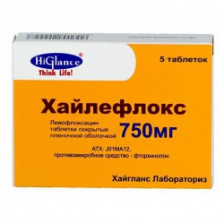 Хайлефлокс табл. п/о пленочной 750 мг 5 шт.