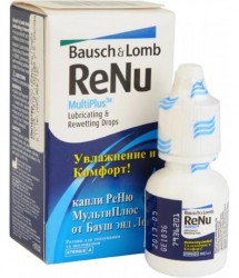 Капли для ухода за контактными линзами ReNu мультиплюс смазывающие и увлажняющие Увлажнение и Комфорт 8 мл