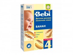 Каша молочная Bebi рис банан с 4 мес 250 г