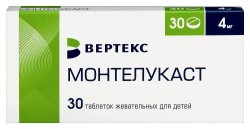 Монтелукаст табл. жев. для детей 4 мг 30 шт.