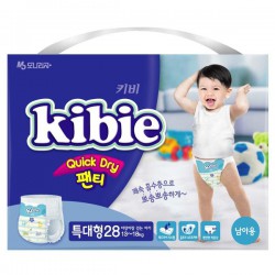 Подгузники-трусики для мальчиков 28 шт. Kibie Квик Драй 13-18 кг